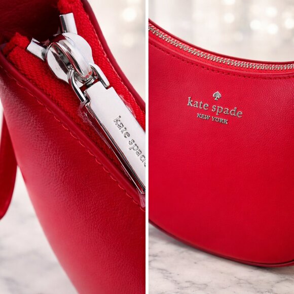 Kate Spade NWT Leather Nova Braided Strap Shoulder Bag in Red - Picture 5 of 7